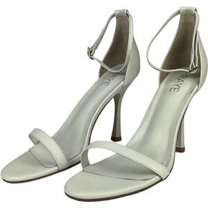 New Raye Women 9.5 US Lizz Heel White Leather Sandals Open-toe Shoes  $190